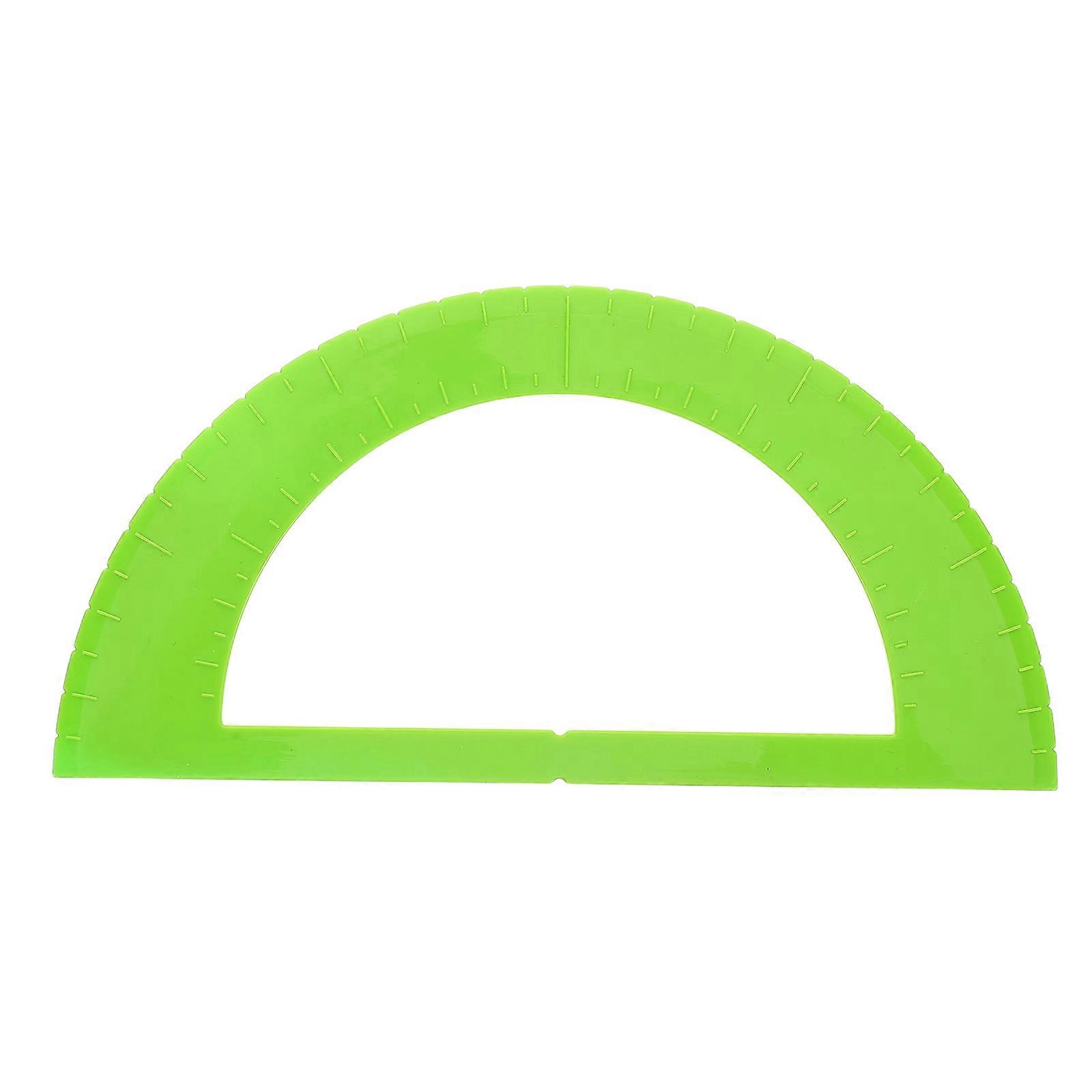 Math Protractor Measuring Ruler for Visually Impaired, Blind Learning Tool for Accurate Measurement and Educational Use, Light Green