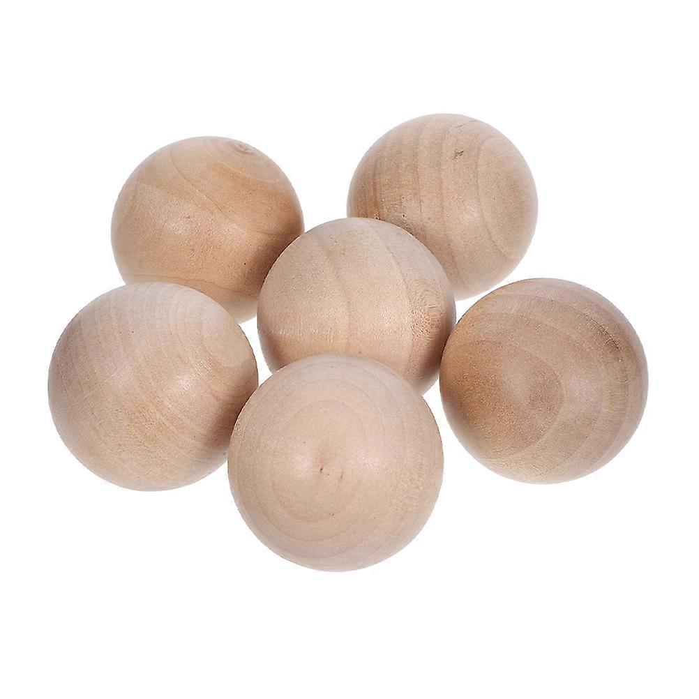 Wooden Craft Balls Wood Sphere Stopper For Decanters Home Users Easy to Use 6Pcs