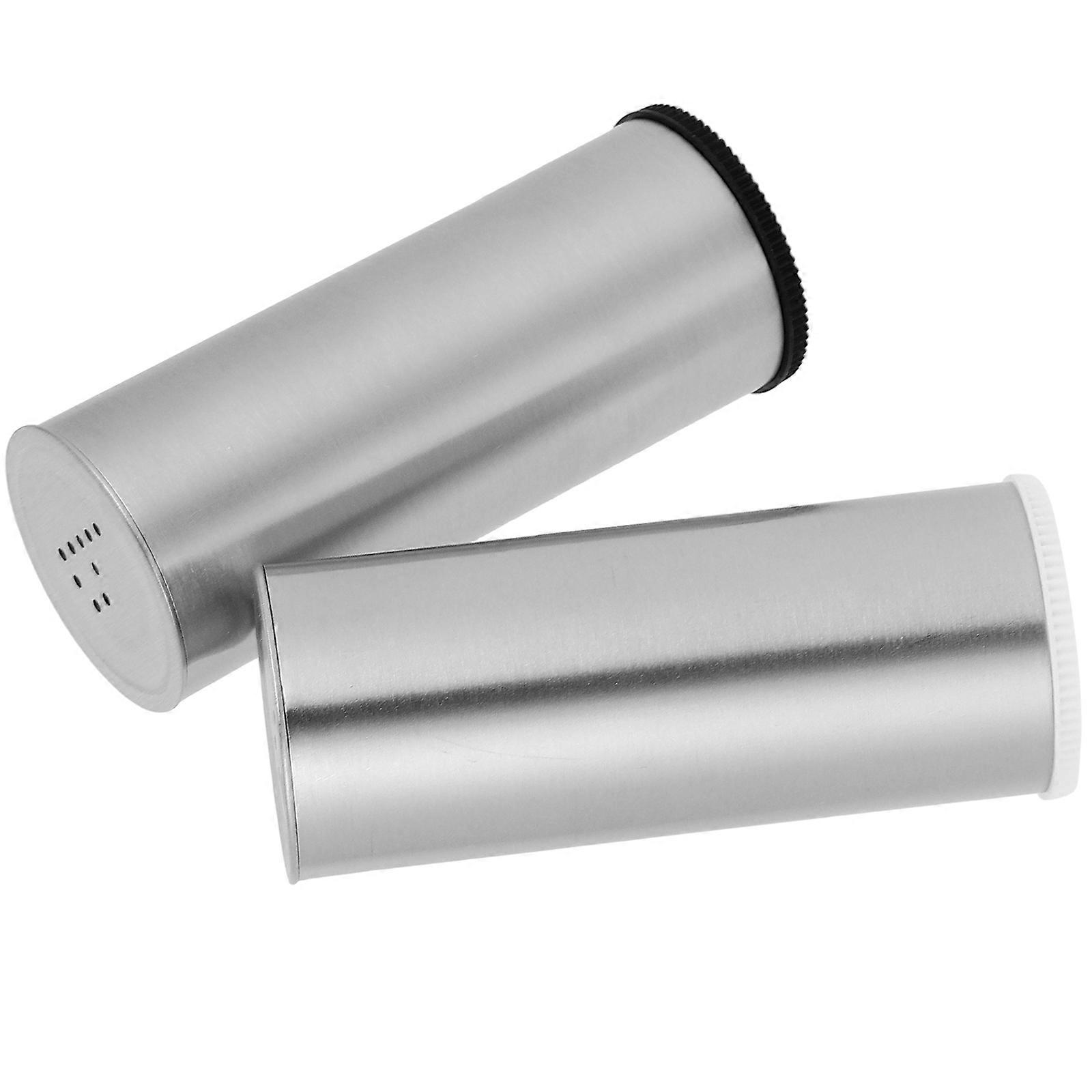 Pepper Shaker Condiment Storage Cylindrical Design for Kitchen Utensil 2Pcs