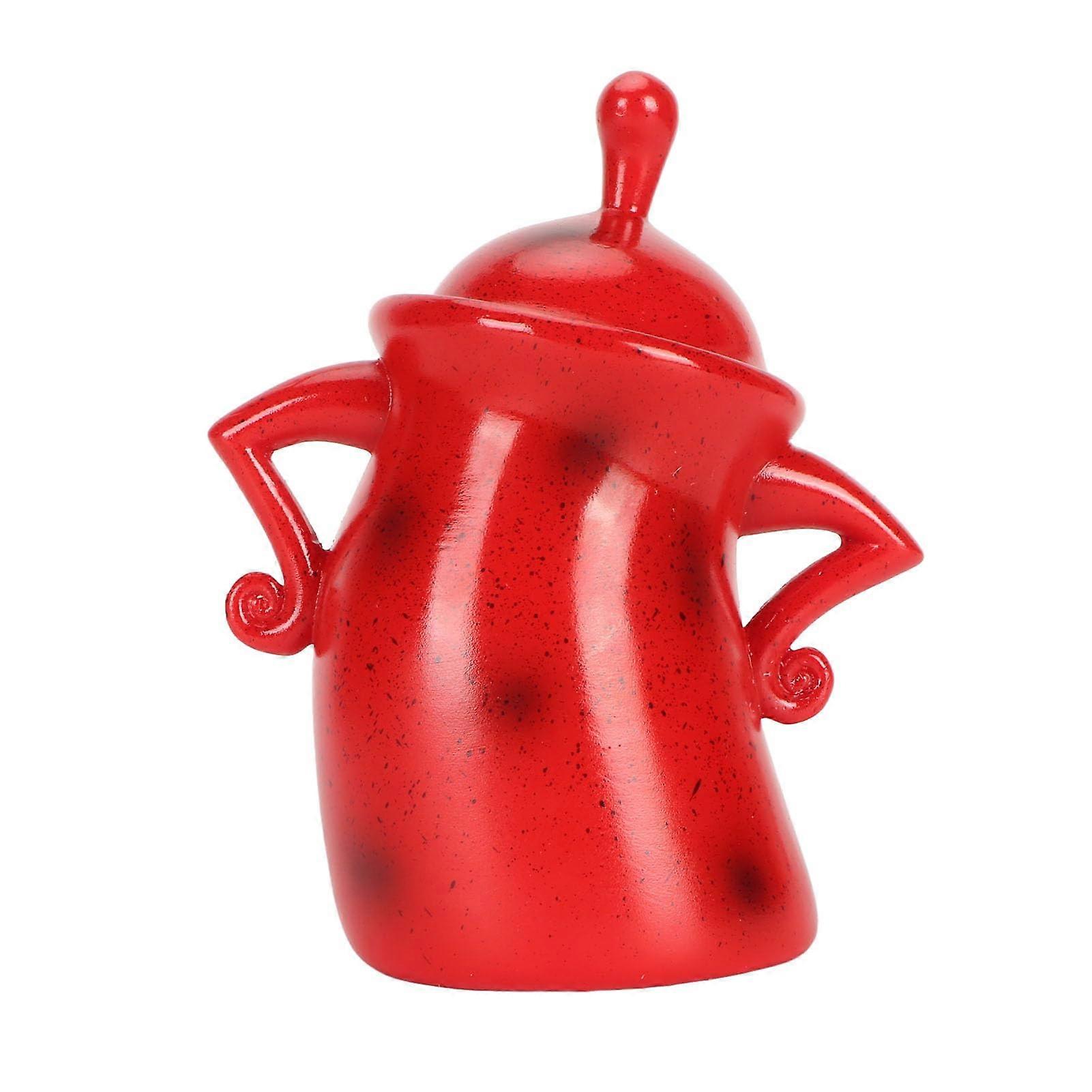 Mehrzweck-Haltung Cute Storage Container with Lid for Home Red Kitchen Coffee Organization