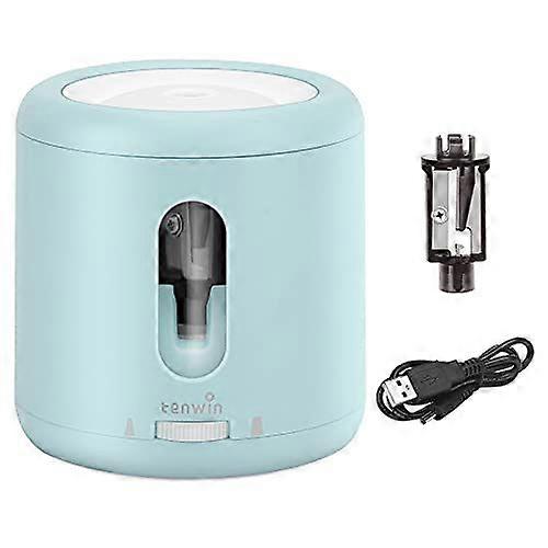 Electric Pencil Sharpener for Kids, Battery/USB-Powered, Blue