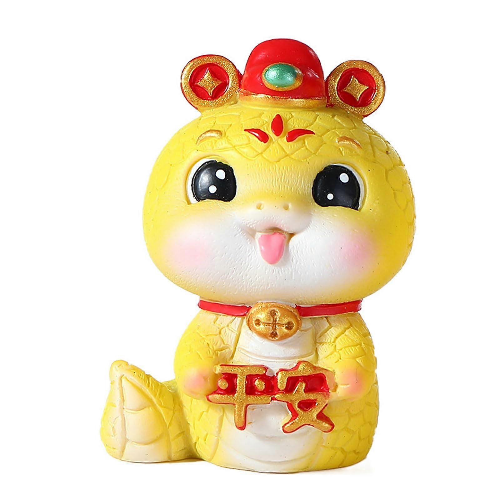 Traditional Chinese Zodiac Snake Figurine Vase Statues for Year Celebration Decorative Snake