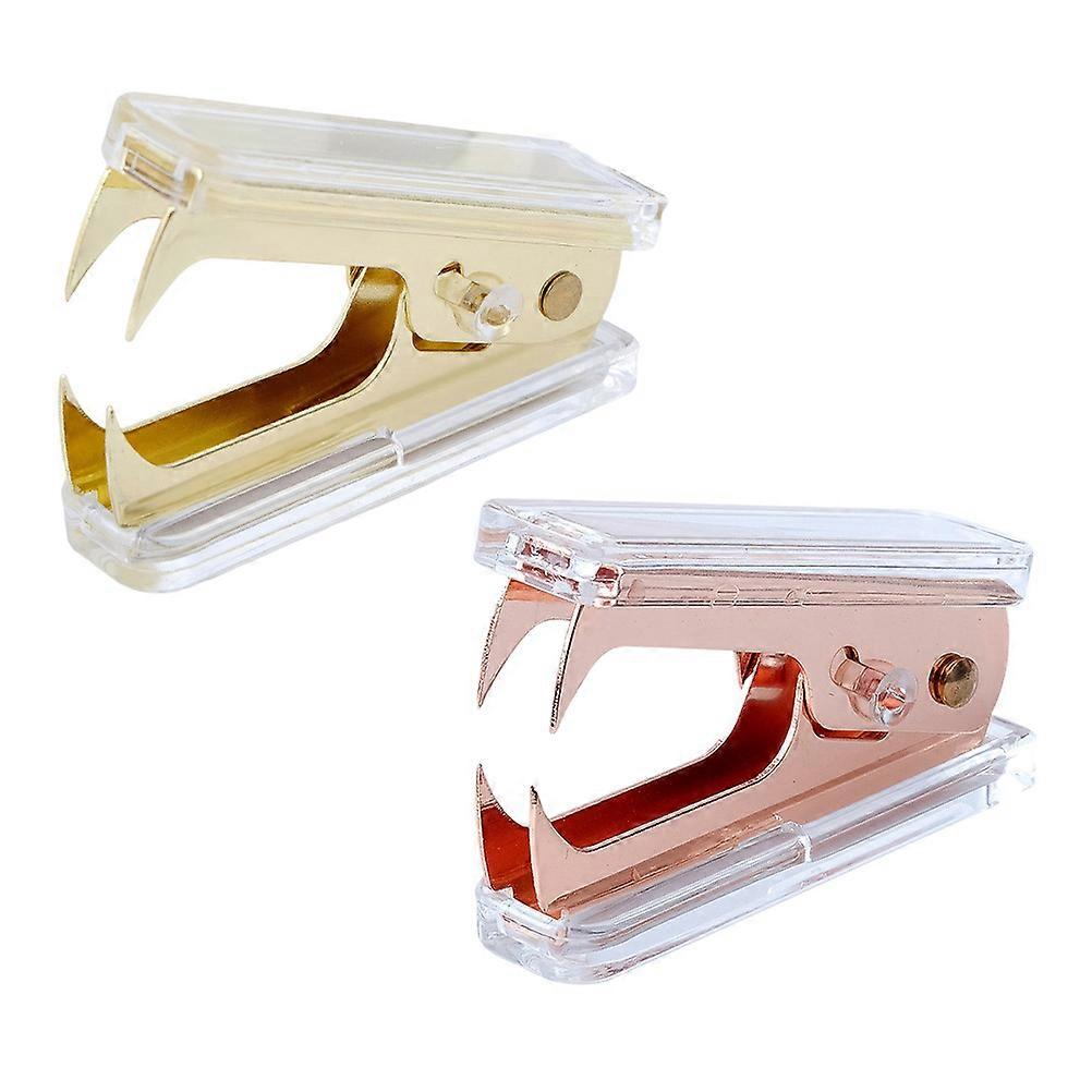 Binding Machine Transparent Stapler for Stapling Use 2Pcs Assorted Color Office Supplies
