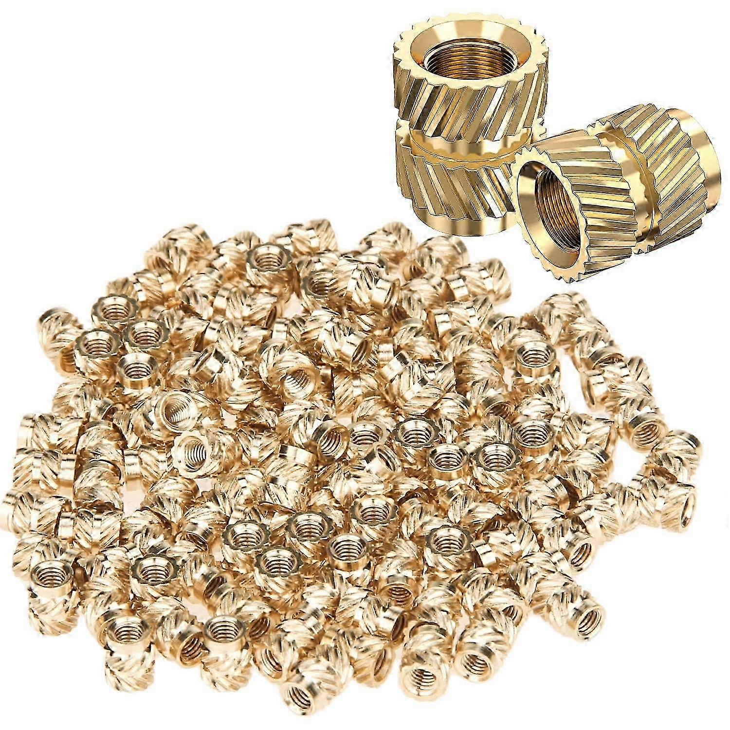 120Pcs M3X5.7-OD4.6 Thread Knurled Brass Threaded Heat Set Heat Resistant Insert Embedment Nut for 3 Edition 0710