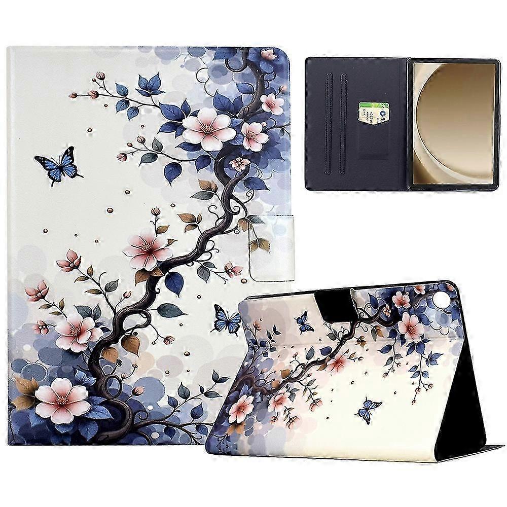 Auto Wake/Sleep Leather Case for 10.4 Inch Tablet - Stand Cover with Pattern Design
