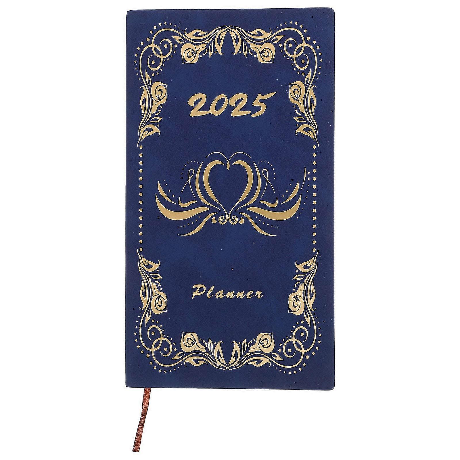 Schedule Planner Portable Notebook Dark Blue Rectangular Daily Planning 1Pcs