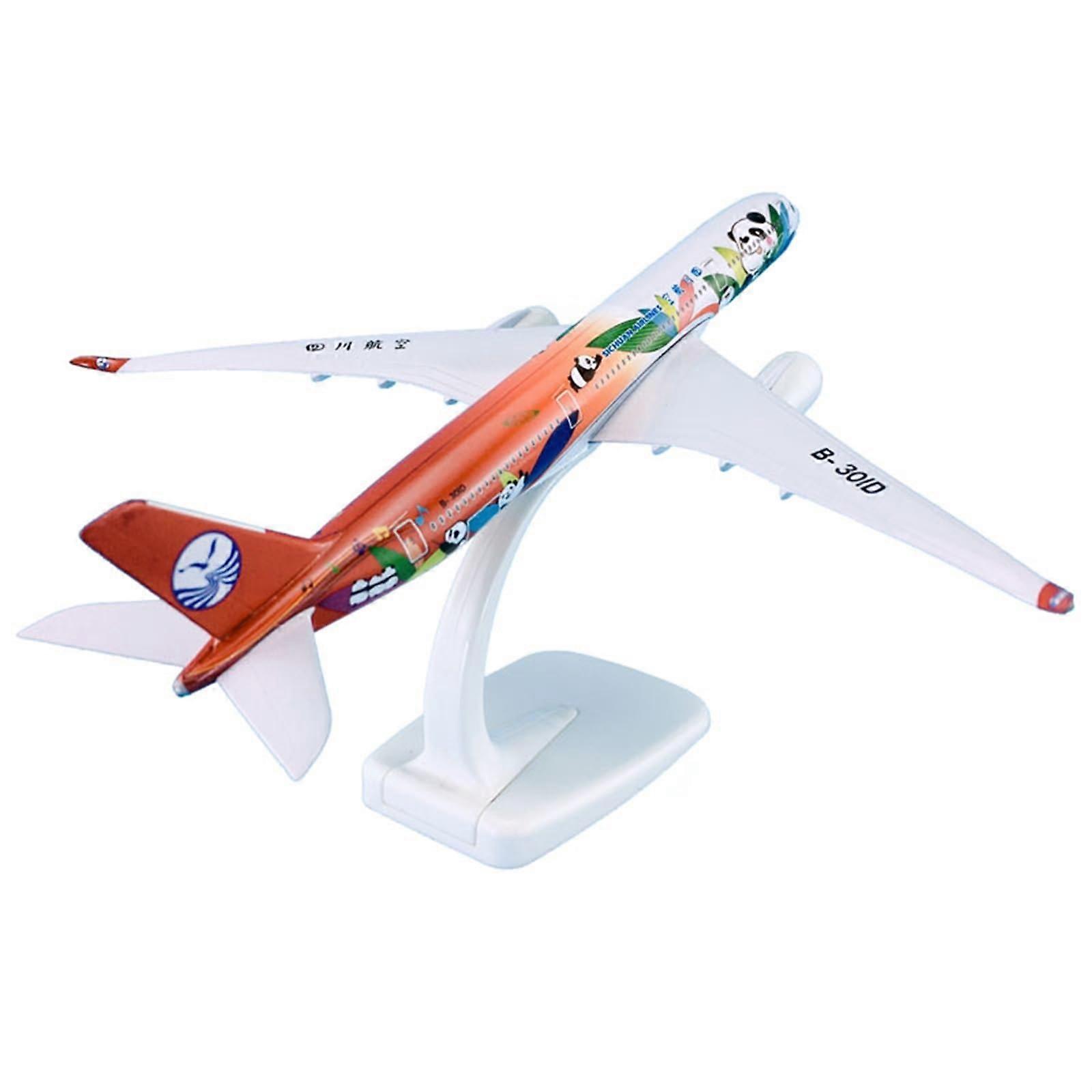 Small Model Aircraft 1:300 20 cm Airbus A350900 for Sichuan Airlines Panda Aircraft Model Miniature Models