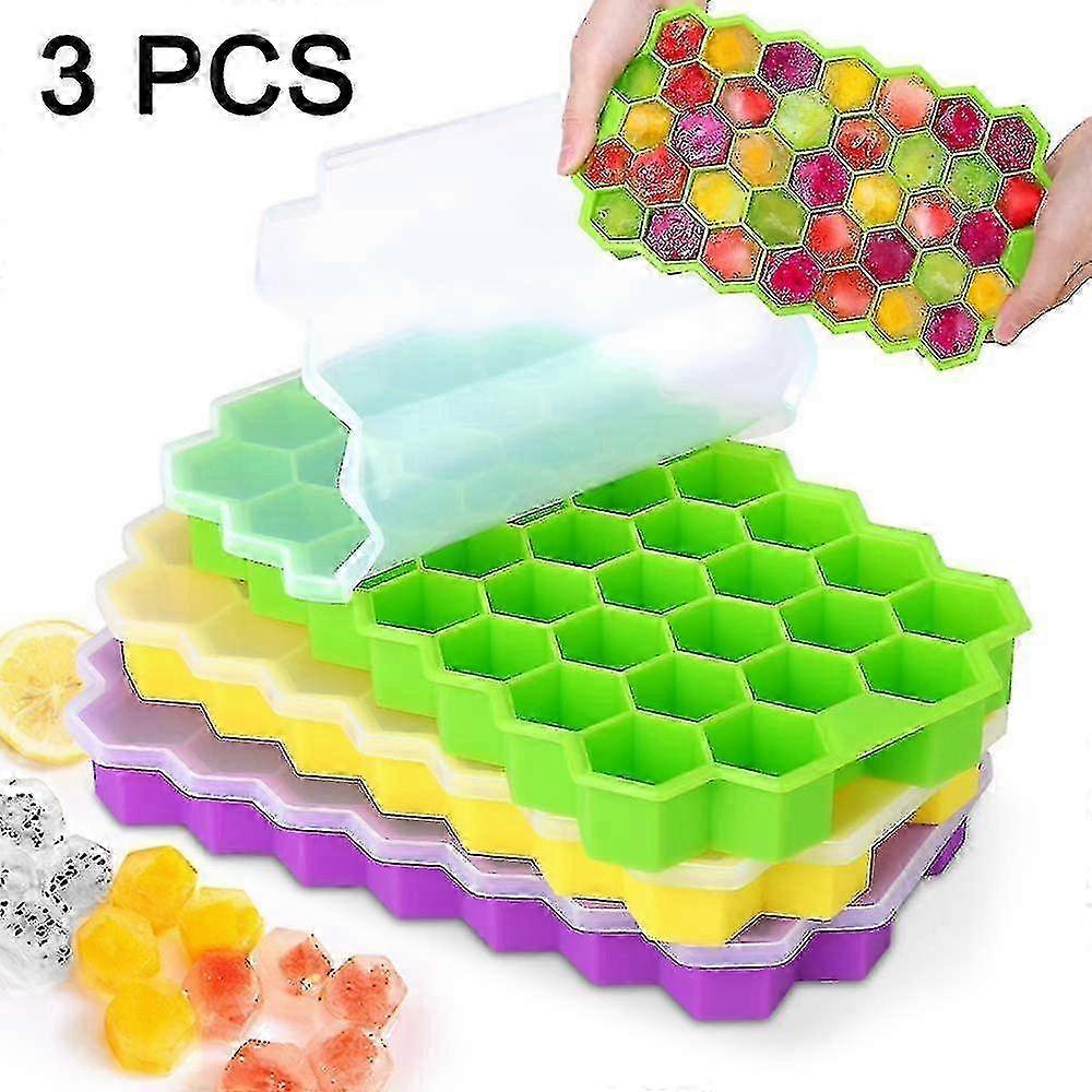 Silicone Honeycomb Ice Cube Molds, Whiskey Ice Cube Trays, Reusable Ice Cube Makers