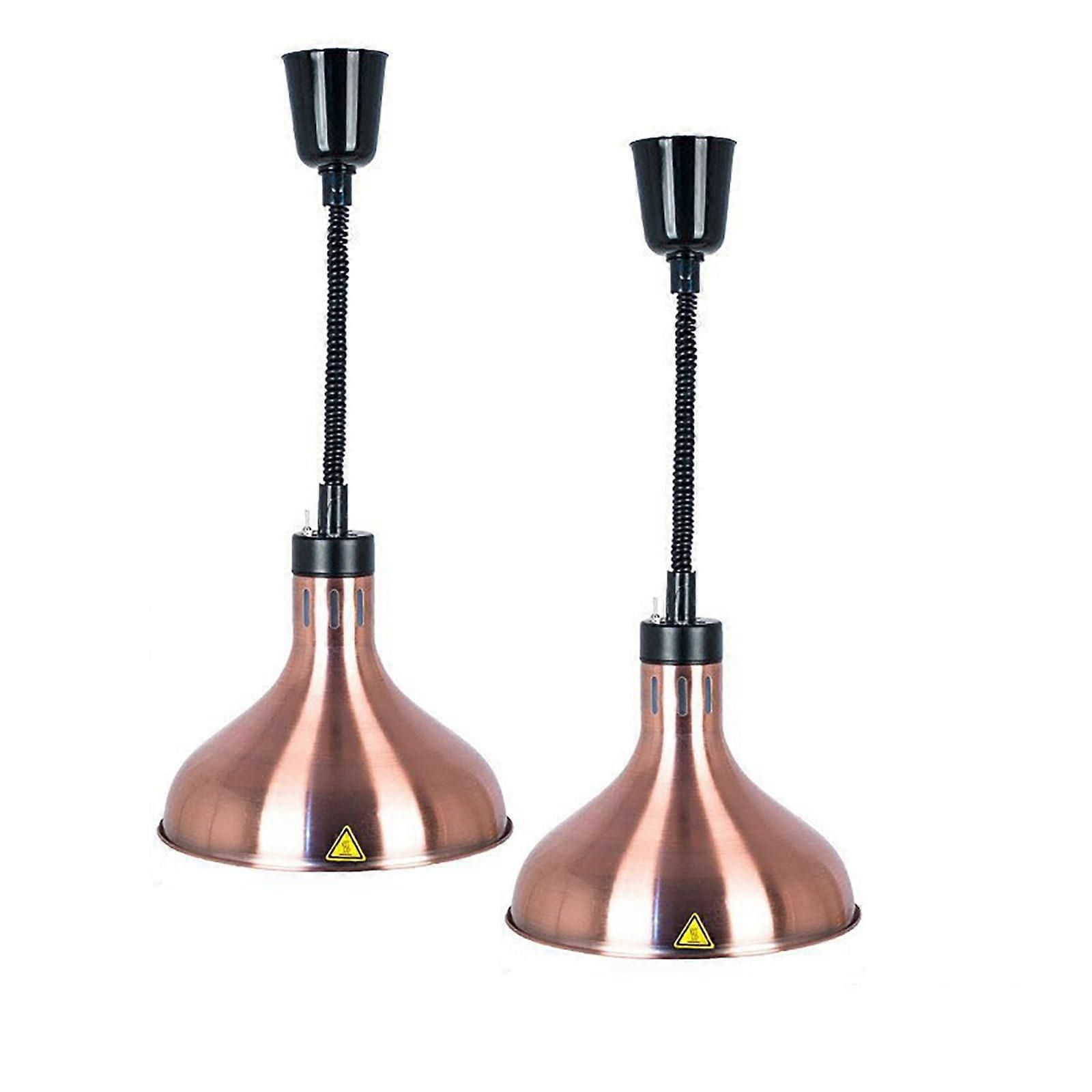 Ceilingmounted heat lamp, stainless steel, E27 infrared heating light, adjustable cable, Red Bronze2 Red Bronze