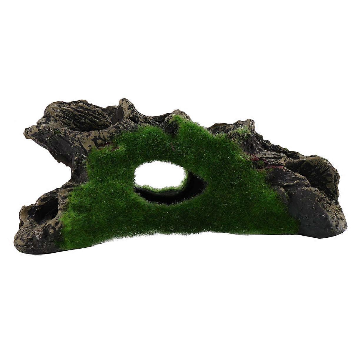 Fish Tank Resin Decoration Underwater Exploration Prop Aquarium Tree Trunk Dark Brown 5.89X2.75X1.97IN 1Pack