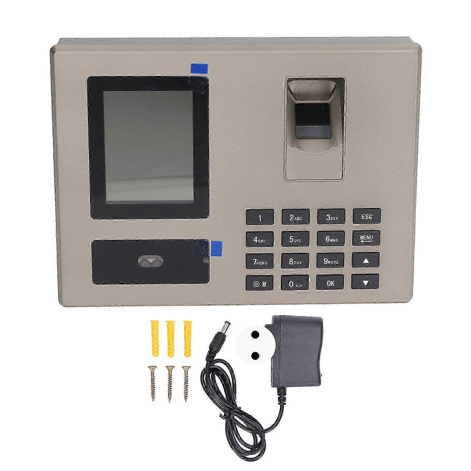 EU Plug Fingerprint Biometric Face Recognition Attendance Device 100-240V