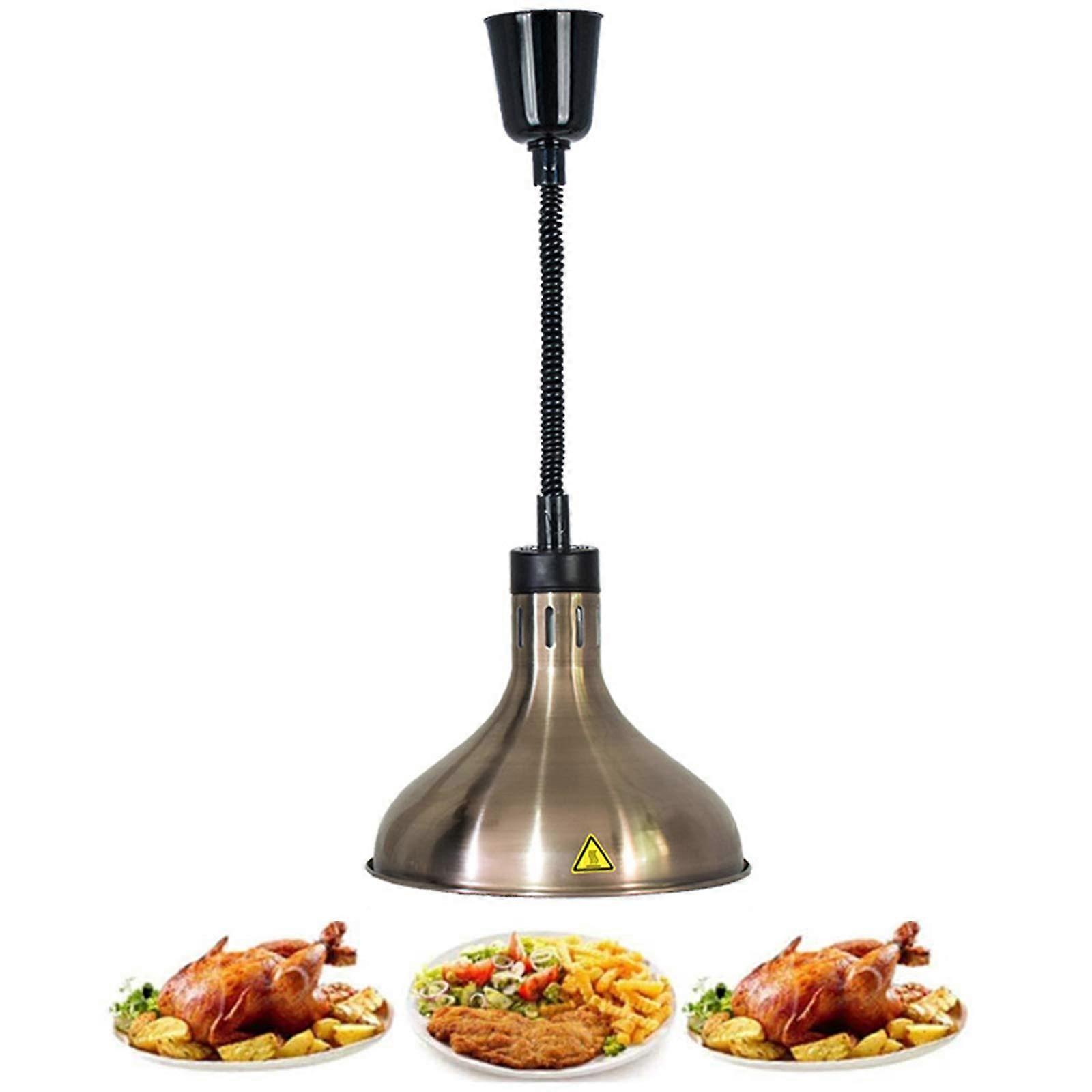 Food Save Lamp 29 cm Shade, Adjustable 60-180 cm Length, Single Head Heat Lamp for Food Court Buffet Display