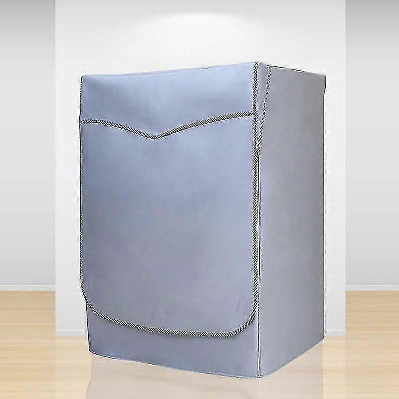 כיסוי מכונת כביסה ומייבש חיצוני, כיסוי למכונת כביסה עמידה למים עם פתח קדמי (אפור בהיר, 6-7.5 ק"ג) מ' מכונת כביסה חיצונית ומייבש