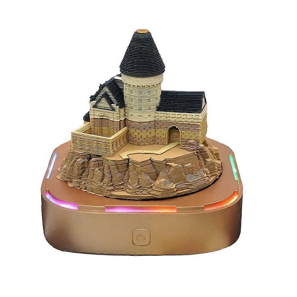 tearoff calendar, 3D paper, notepad, sculpture, gift, lights, house, X8w0, desk with decoration