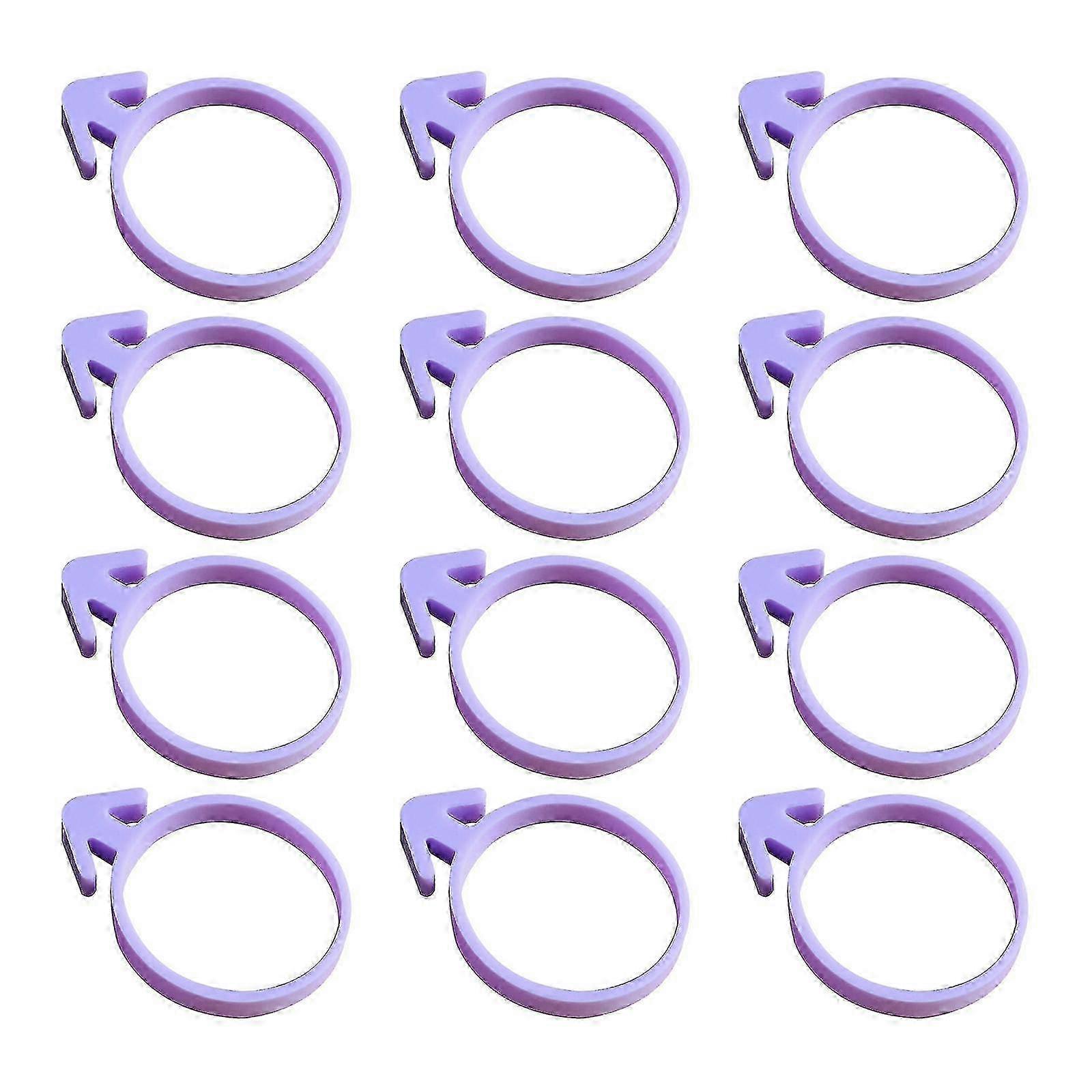 12pcs Silicone Pipe Bag Cable Tie Seal Ring Fixing Ring Binding Tool