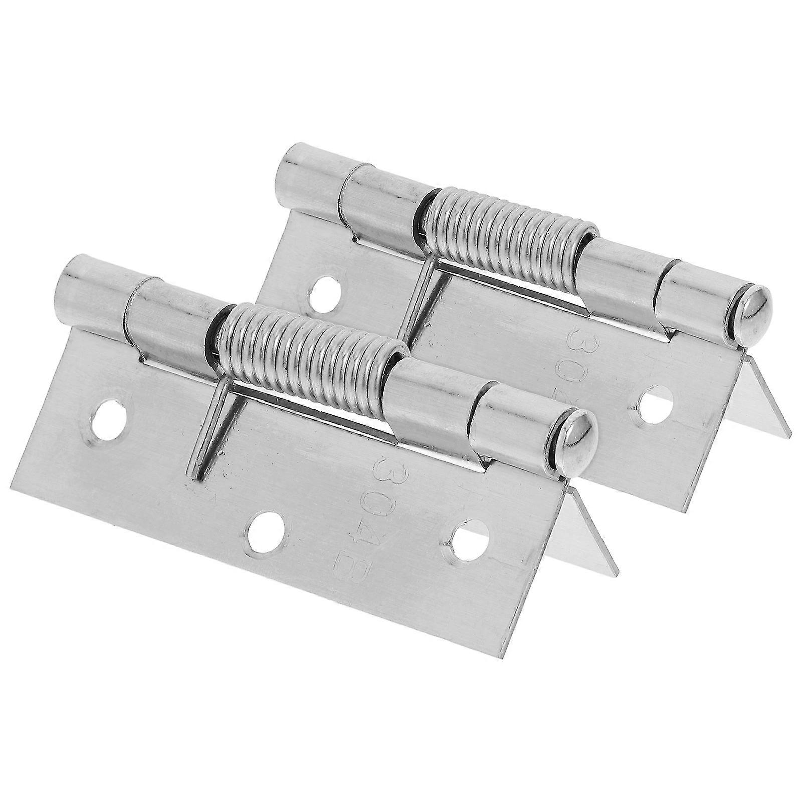 Spring Loaded Hinges For Doors Self Closing With Square Shape For Basement 2Pcs
