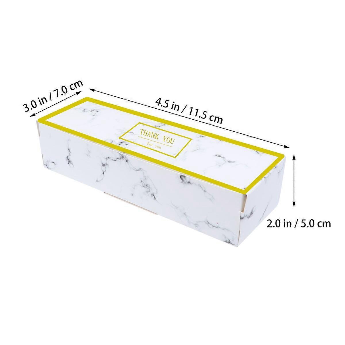 Baked Goods Box Cookie Container Rectangular Wedding Guest Use Paper Foldable 20Pcs Snack Storage