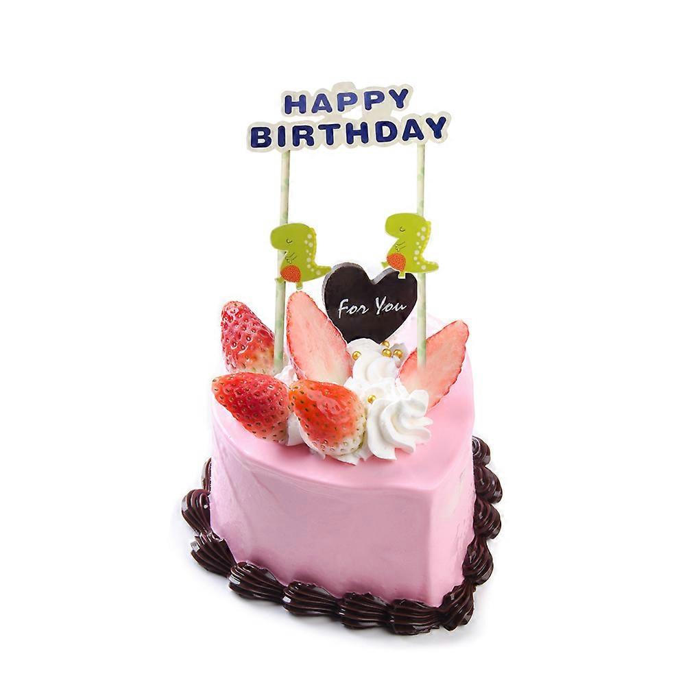 Dinosaur Themed Cake Toppers for Cakes 24 x 12.8 x 0.5 Cm Assorted Color 1 Set