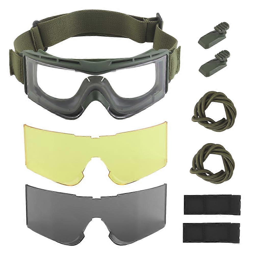 Airsoft goggles with 3 interchangeable lenses, tactical goggles for cosplay, hunting, cycling, sports games. Ref: 7390