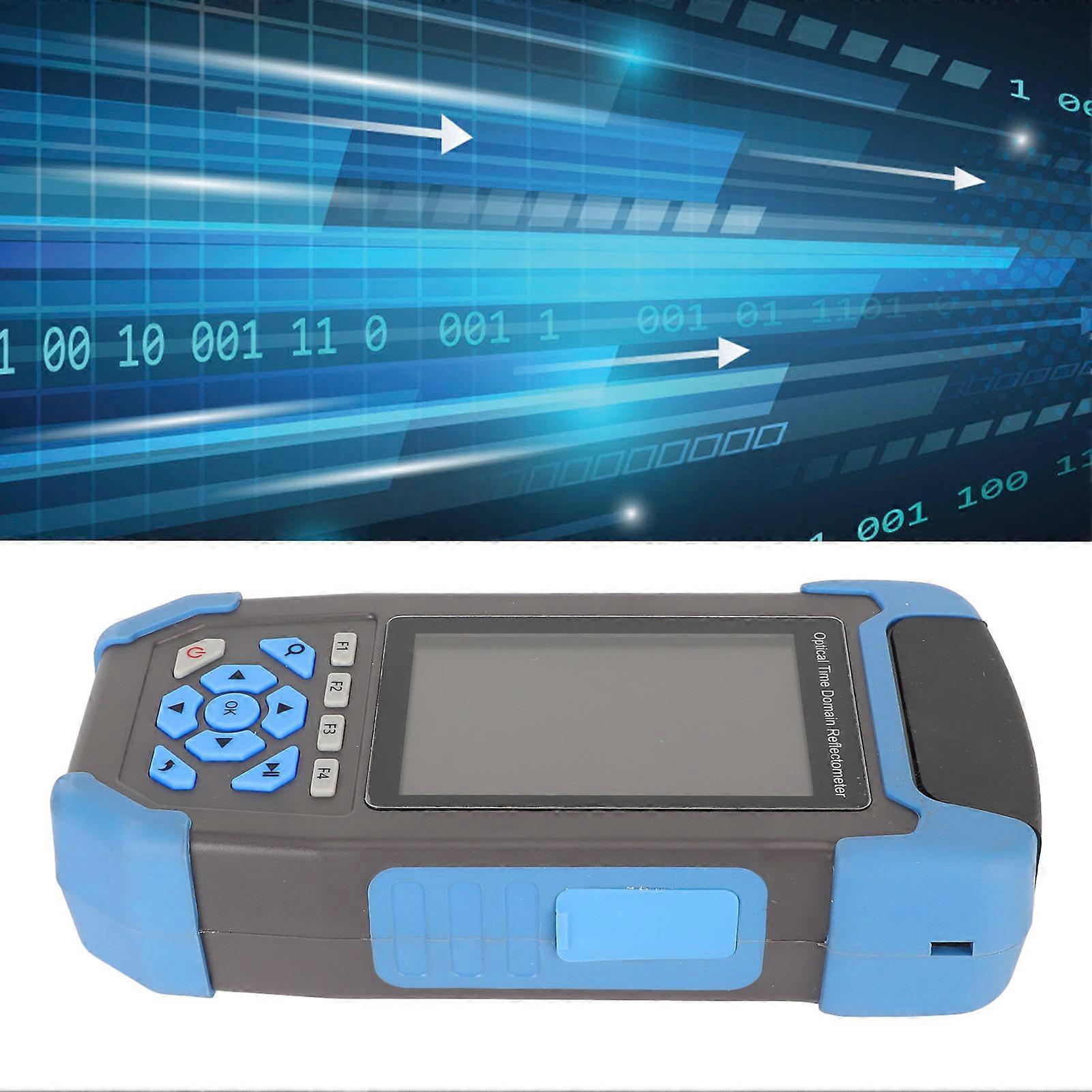 8 in 1 Fiber Optic Cable Tester with OTDR Event Maps Stable Light Source Optical Power Meter 24dB Connector with FC APC 100‑240V EU Plug 