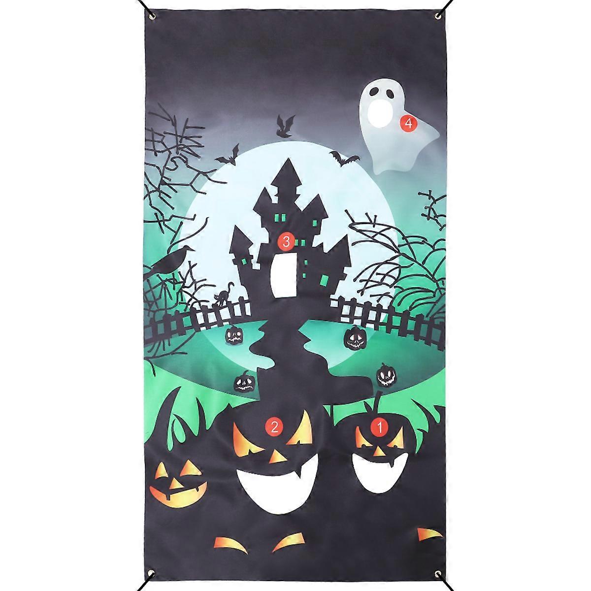 Hanging Flag Halloween Garden Flags Throwing Game Flags Christmas Event Decoration Waving Flags Multicolor Fabric 1Set