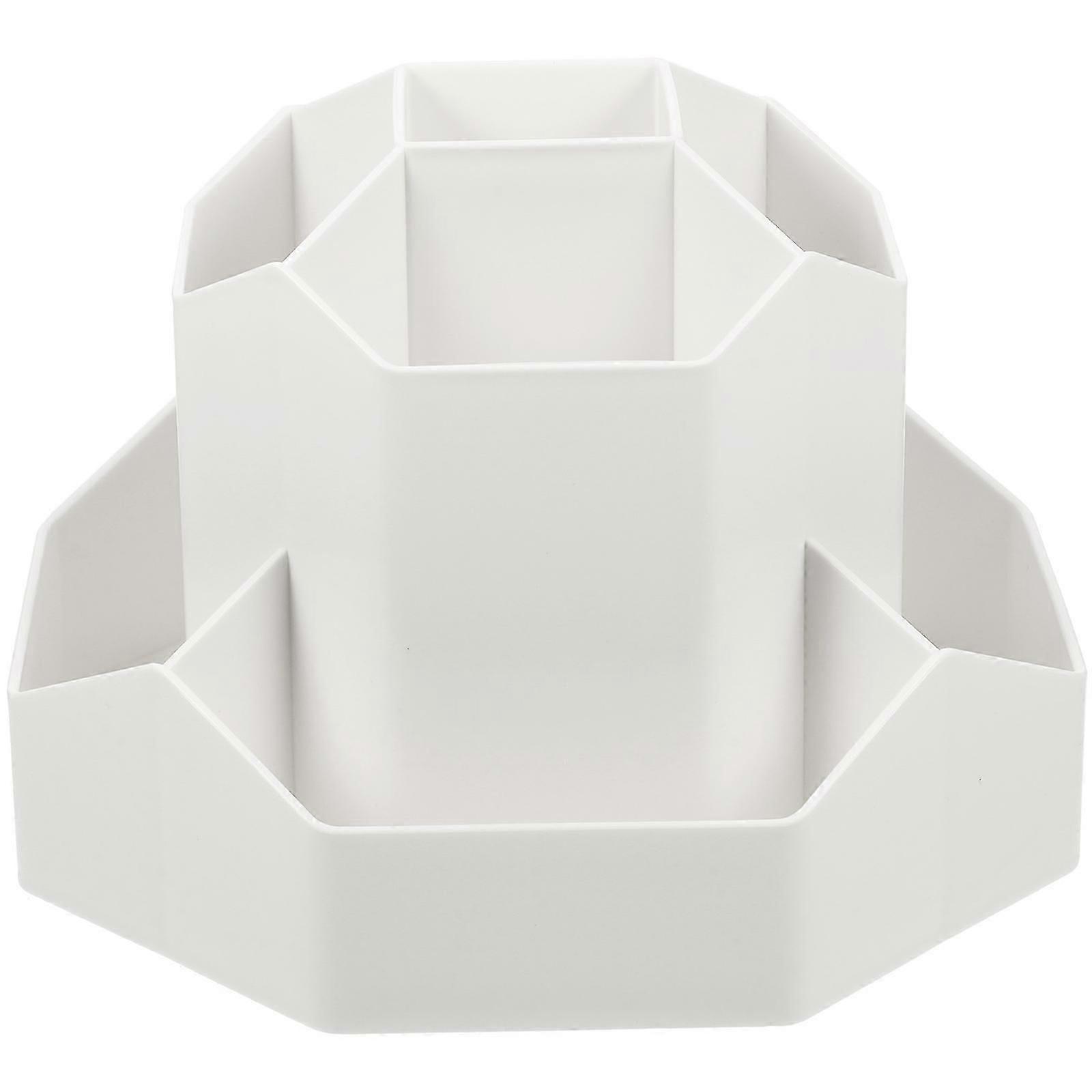 Elegant Rotating Pen Cup with Multi-Function Storage - Ideal UK Desk Accessory