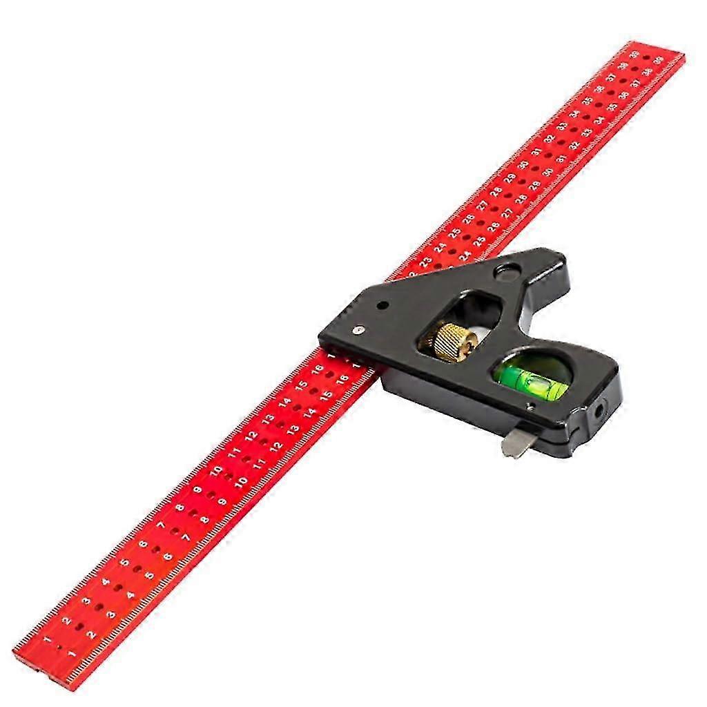 Woodworking Combination Angles Ruler Aluminum Alloy Ruler 90/45 Degree Measuring Tool 2025