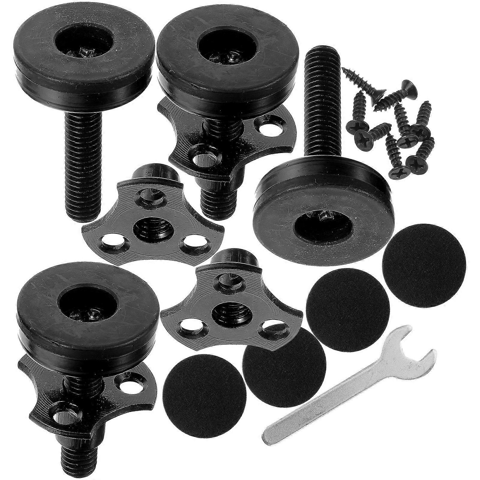 Table Foot Leveler Furniture Leg Levelers Adjustable Height Stabilization Black 4Pcs