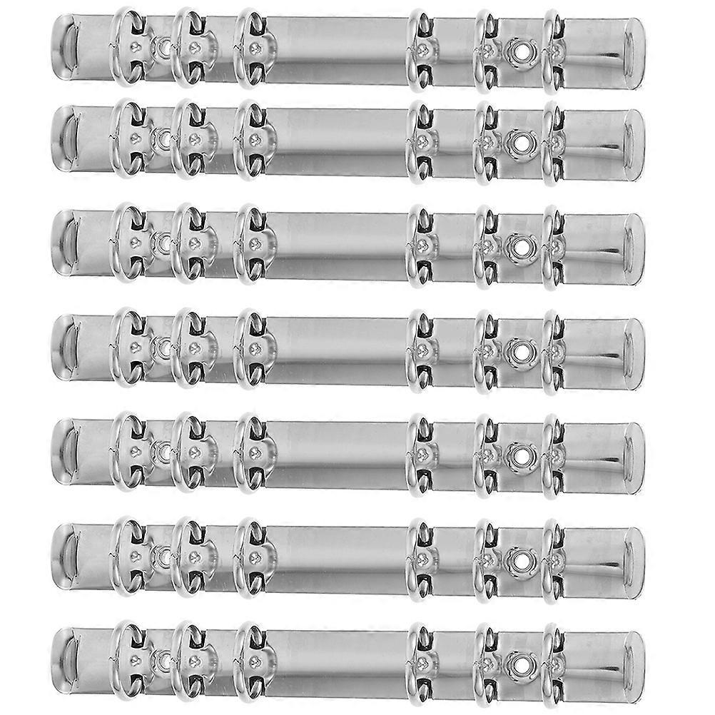 7pcs Metal Binder Clips for Refillable Notebooks – Sturdy Ring Binding Spines for Office, School, DIY Planners & Paper Organization