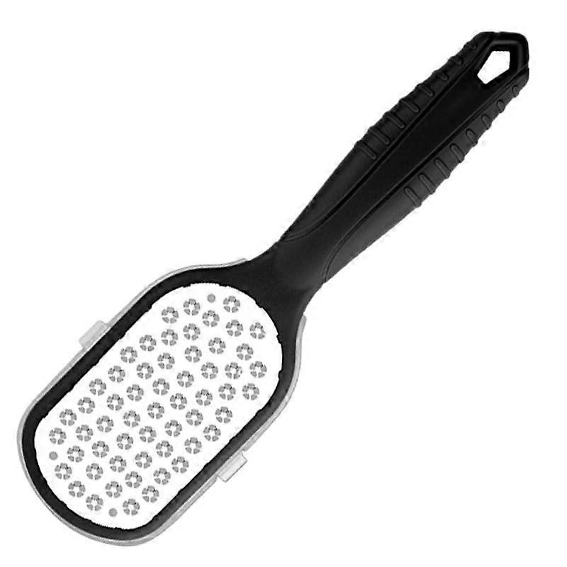 Foot Polisher Tool Set, Soft and Smooth Foot Cleaning Device for Dry Heels and Rough Feet, 3-Piece Black Pedicure Kit