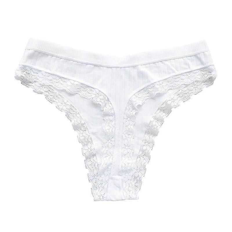 Sexy Women's Comfortable Low Waist Lace Panties Pure Cotton Crotch Breathable High Elastic Panties Underwear