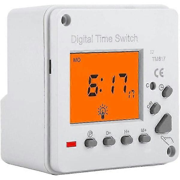 Electronic Timer Digital Programmable Intelligent Control Switch Backlit Timer for Household Appliances 220V AC