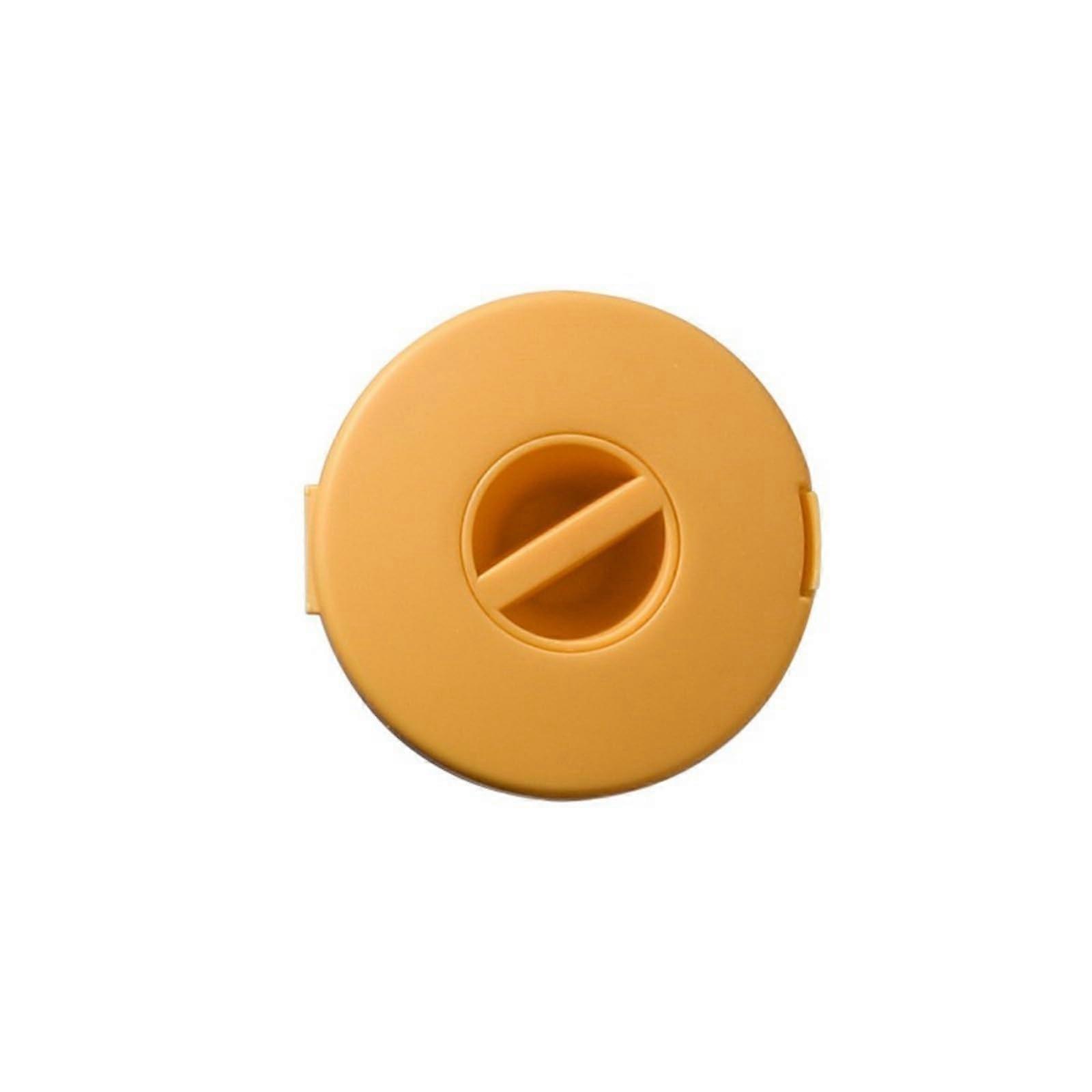 Portable Round USB Cable Winder Small Yellow Cable Organizer for Mobile Charging Data Cables Rotating Design