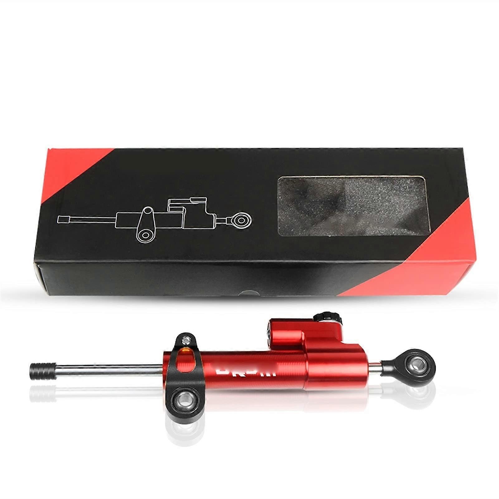 Universal Adjustable Steering Damper Stabilizer for Honda GROM MSX125 MSX 125 2014 2015 2016 2017 2018 2019 Motorcycle CNC (Color: BlackRed)
