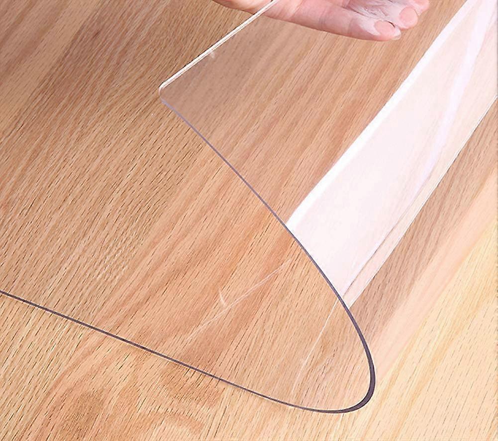 Transparent Table Mat Office Heat Resistant Large Desk Pad Waterproof NonSlip PVC 90x45cm