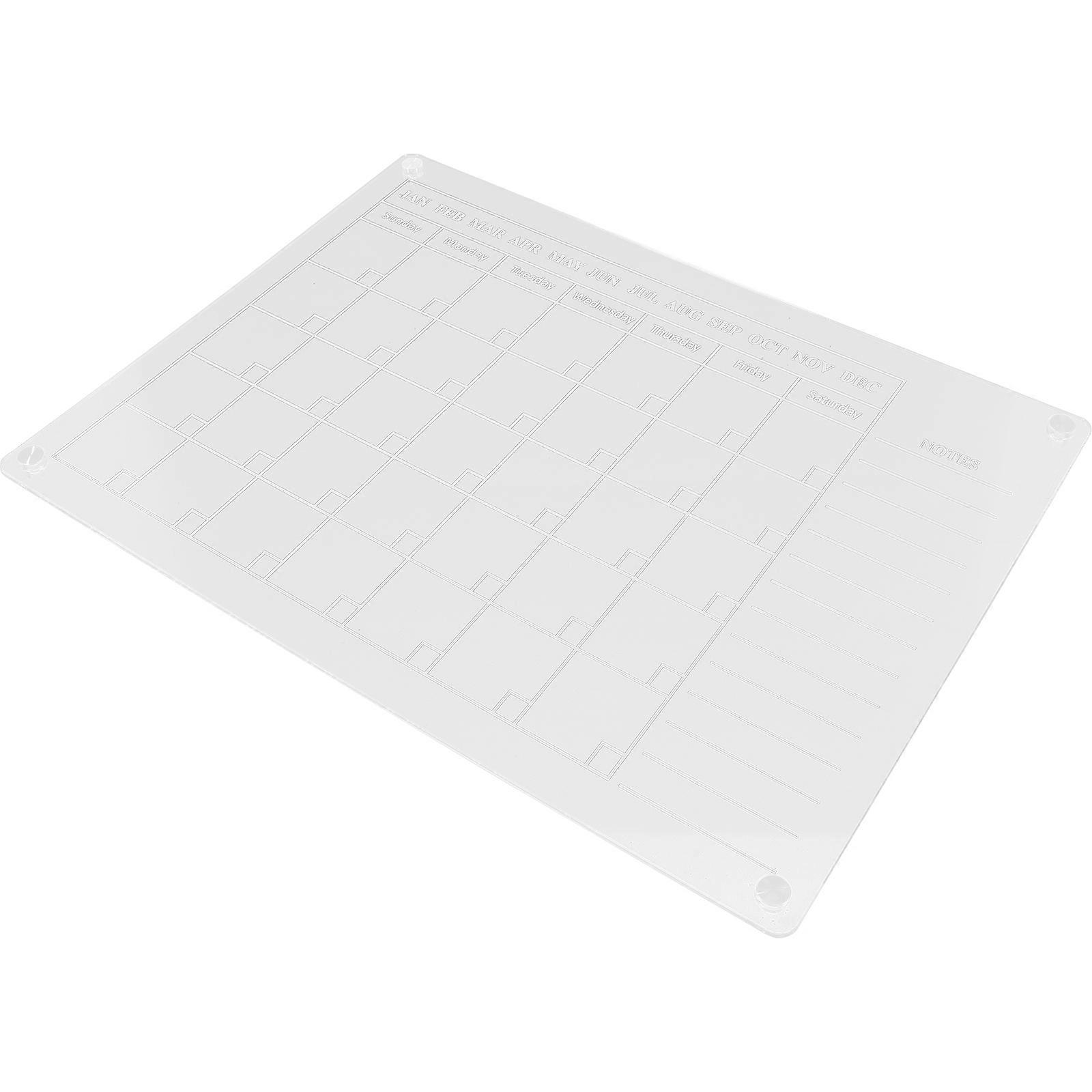 Weekly Calendar Writing Board Transparent Acrylic For Family Communication 40X30CM Note Planning 1Set