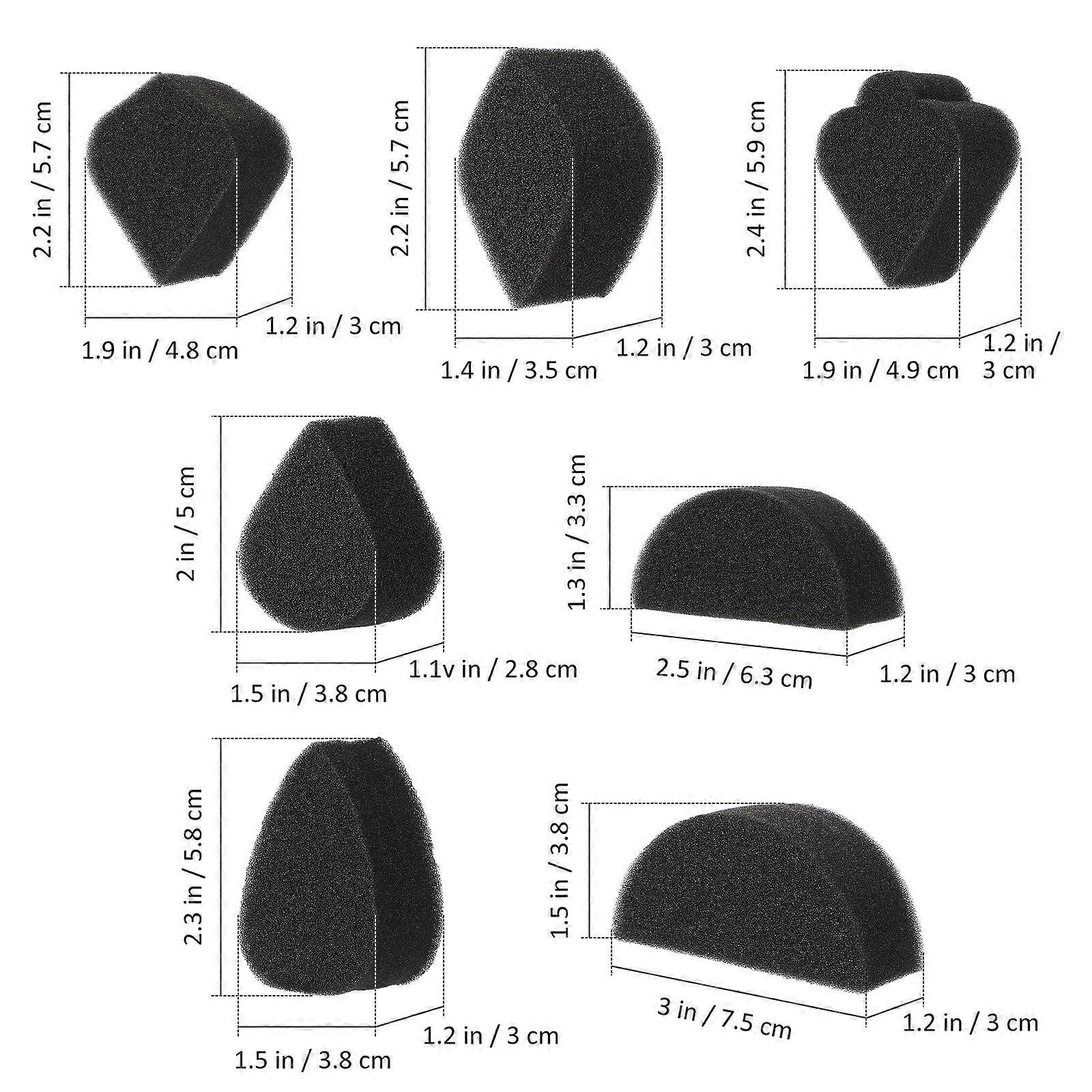 Durable Face Painting Sponges with Versatile Designs for Painting in Black PU Sponge 28pcs