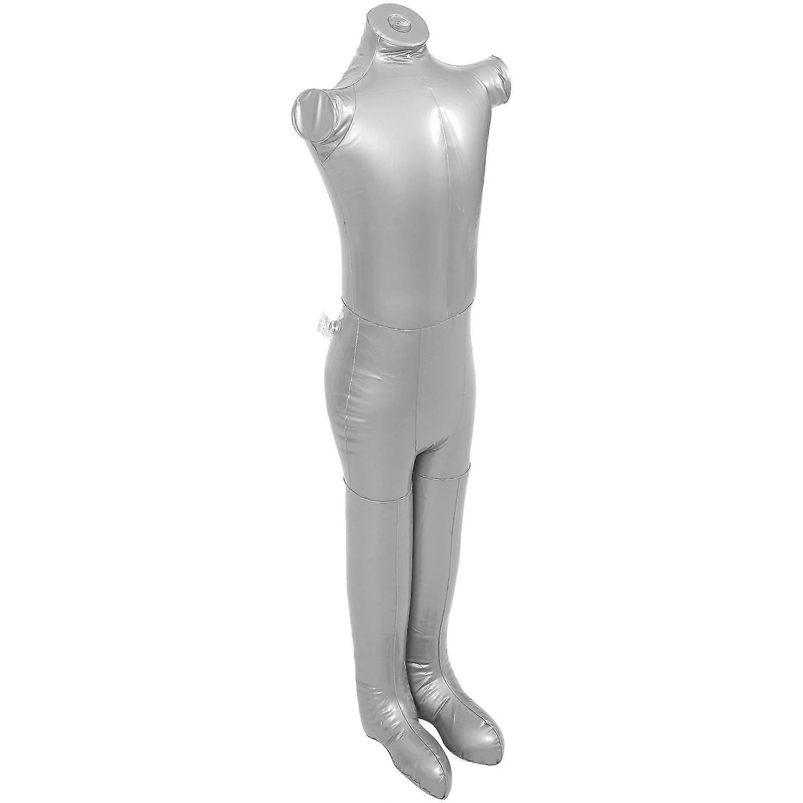 Mannequins For Display Inflatable Model Home Use Silver 90.00X30.00X20.00CM Photography Prop 1Set