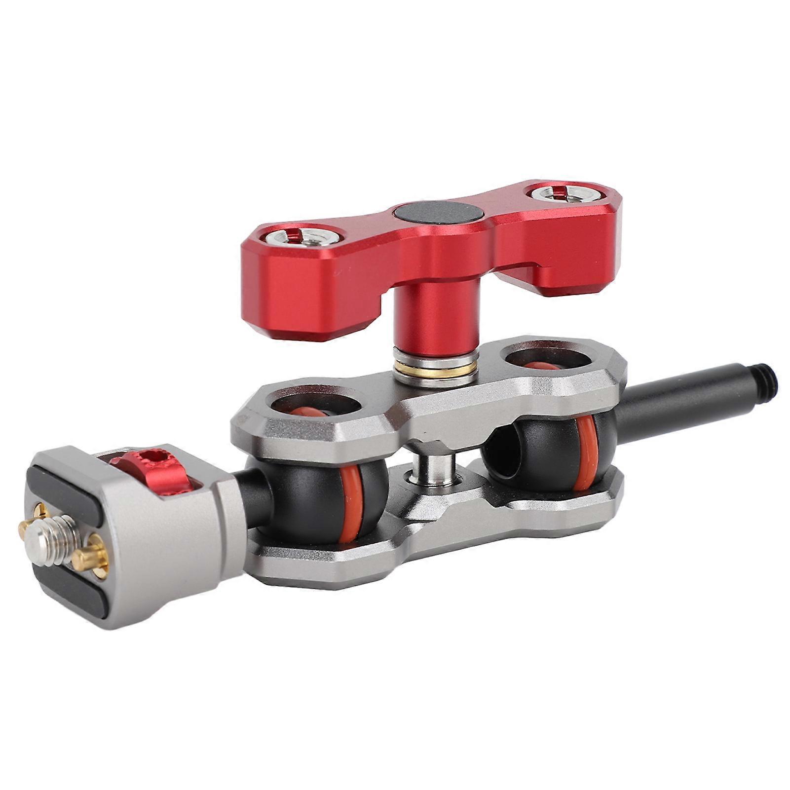 360 Degree Rotation Articulating Arm Double Ball Head Adjustable Articulating Arm with Retractable Pins 1/4 Inch Screw for Monitors Microphones