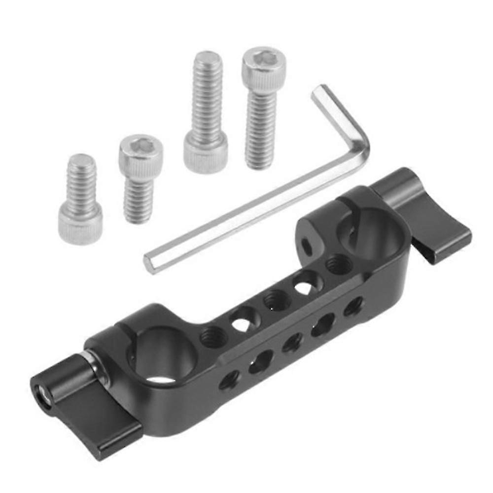 Lightweight Dual 15mm Rod Clamp Railblock with 1/4 Screw Holes , A
