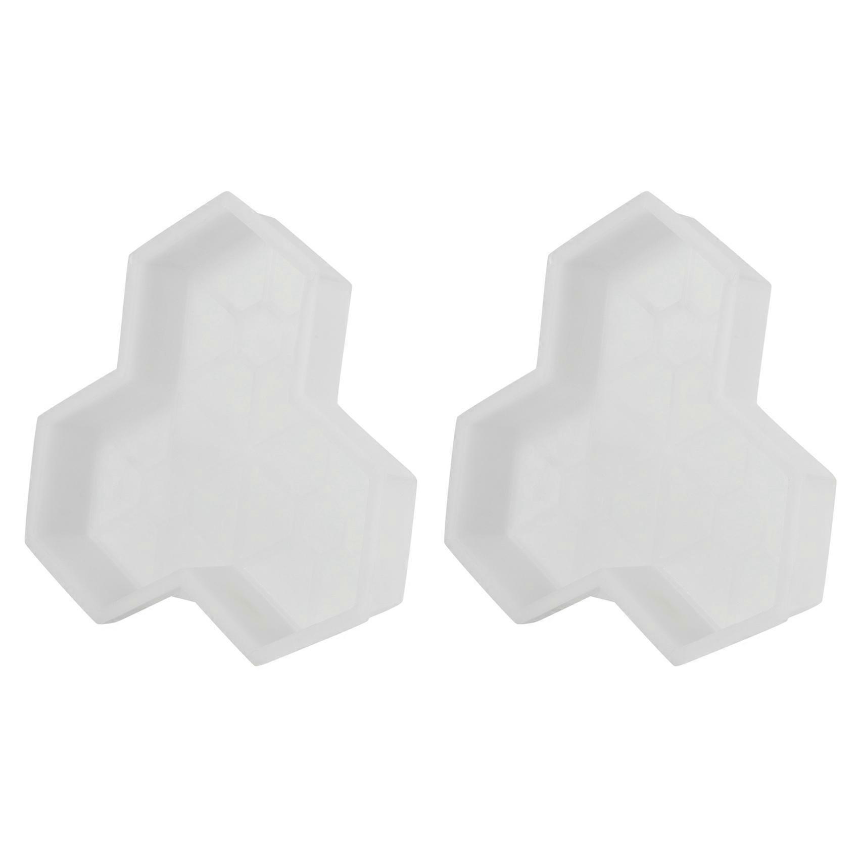 2Pcs Path Mold Maple Leaf Concrete Manually Plastic Stepping Stone Paving Molds for Pavement Courtya