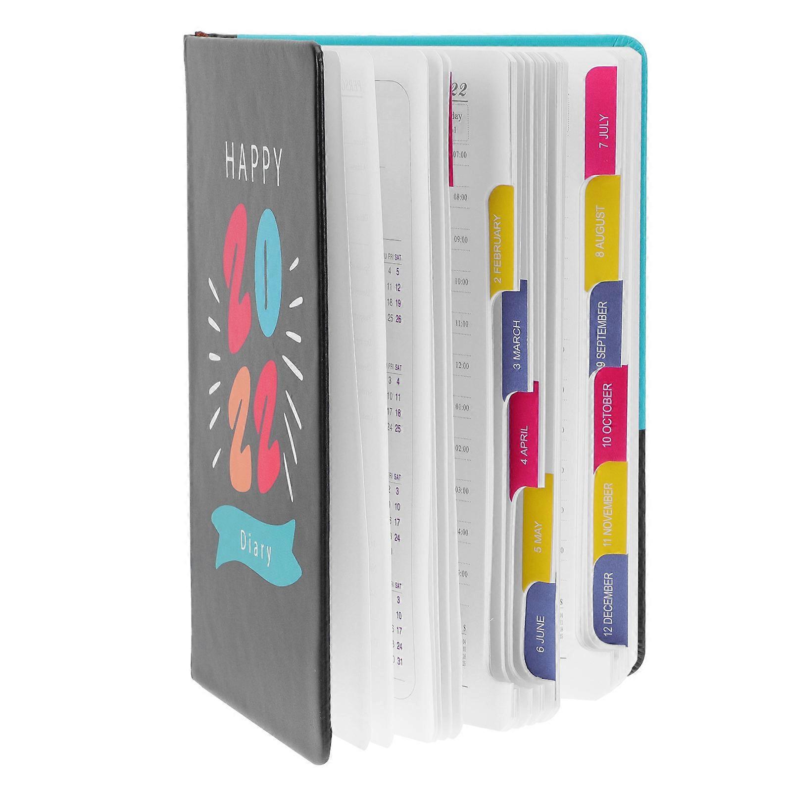 Time Organizer Notebook Planner Home Use Imitation 8.3×5.7×0.8in To-Do List Management 1Pcs