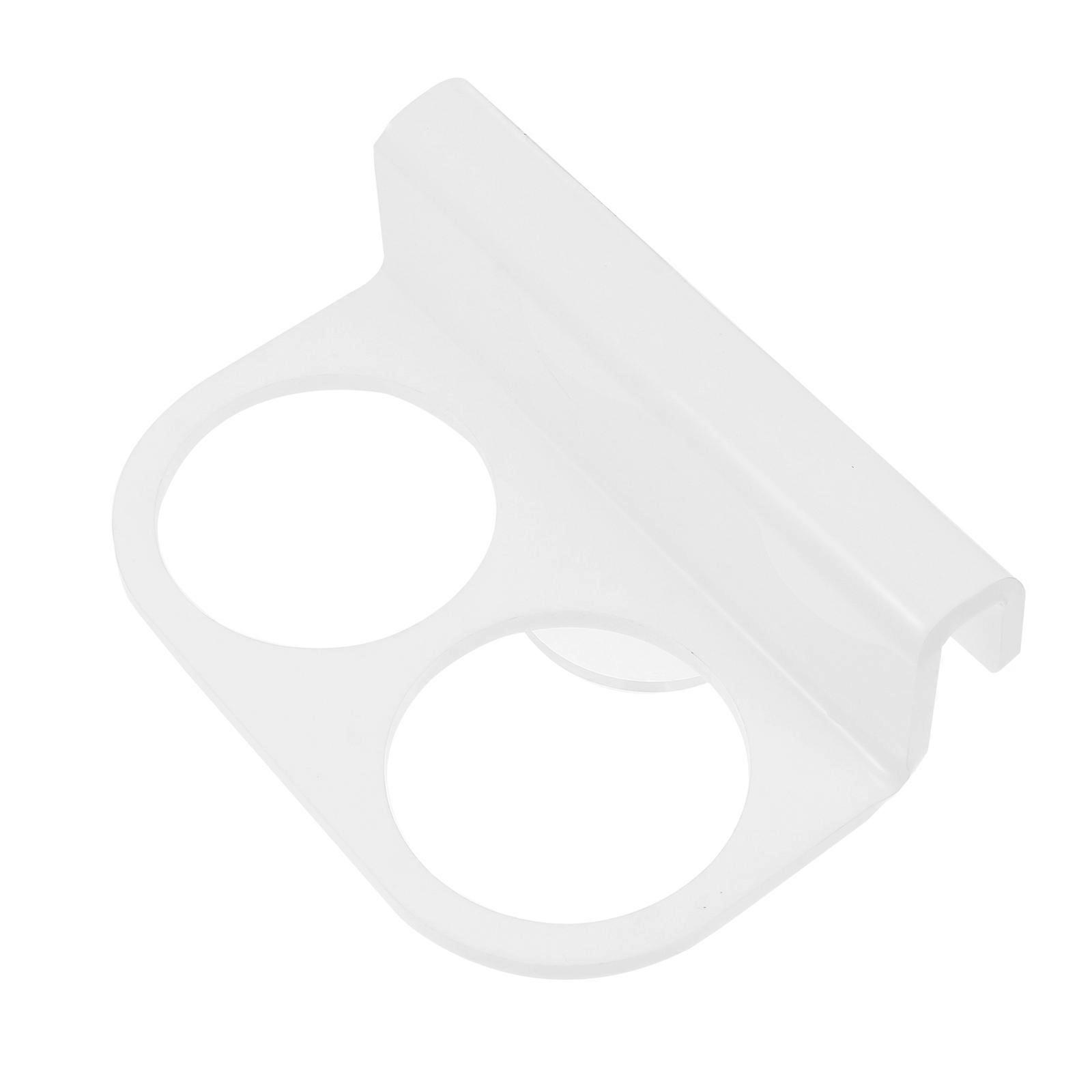 White Acrylic Filter Sock Holder for Aquarium or Filter Tank Home Use Double Hole Design 95mm Diameter