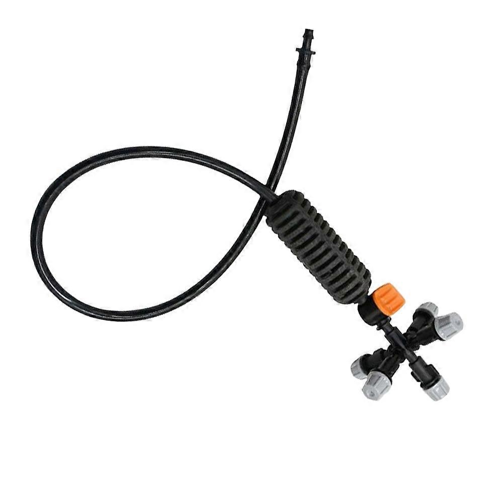 Irrigation System for Garden with Adjustable Mist Nozzle in Grey PVC Material Fits Common Household Water Pressure