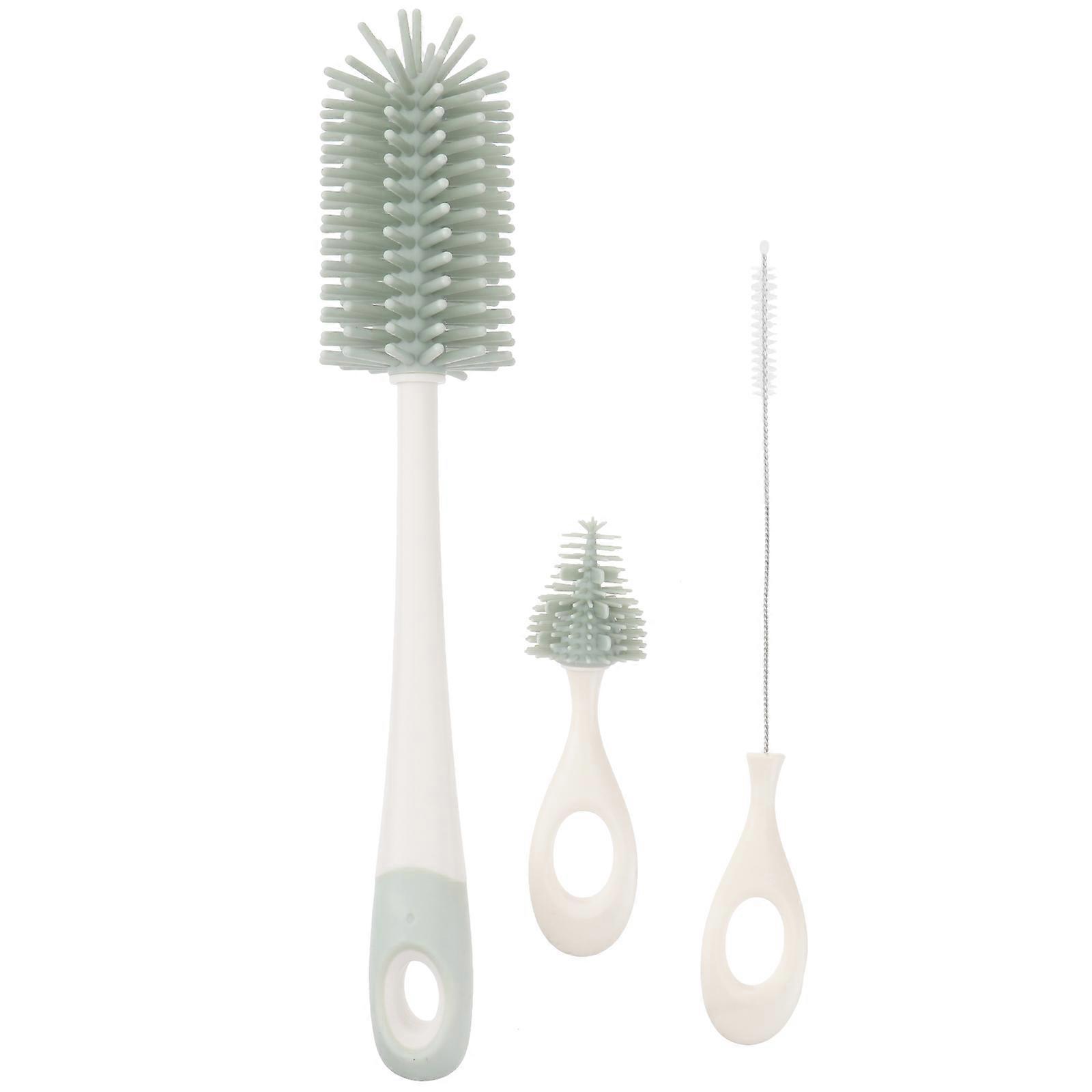 Bottle Cleaner Set with Silicone Brushes for Cleaning Milk Bottles Pacifiers Cups Straws 360° Rotating 4.72"x2.95"