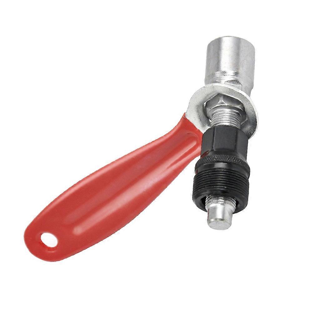 Crankset Puller for Bike with WearResistant Carbon Steel Material and Soft Grip Suitable for 20 Teeth Splined Type Bottom Bracket Red