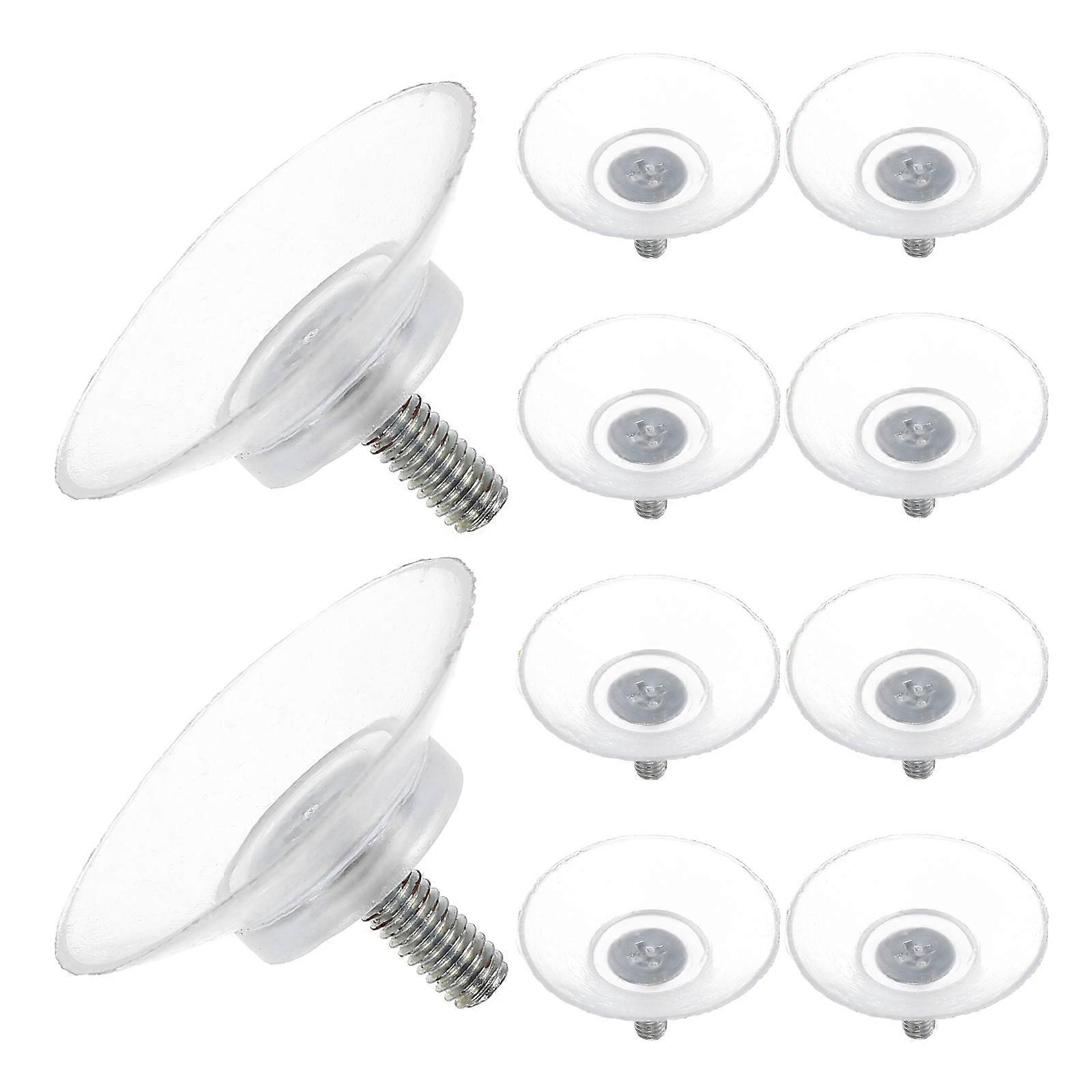 Transparent Suction Cups for Glass Tables 10pcs Set with Screws for Easy Installation, Provides Furniture Stability and Surface Protection
