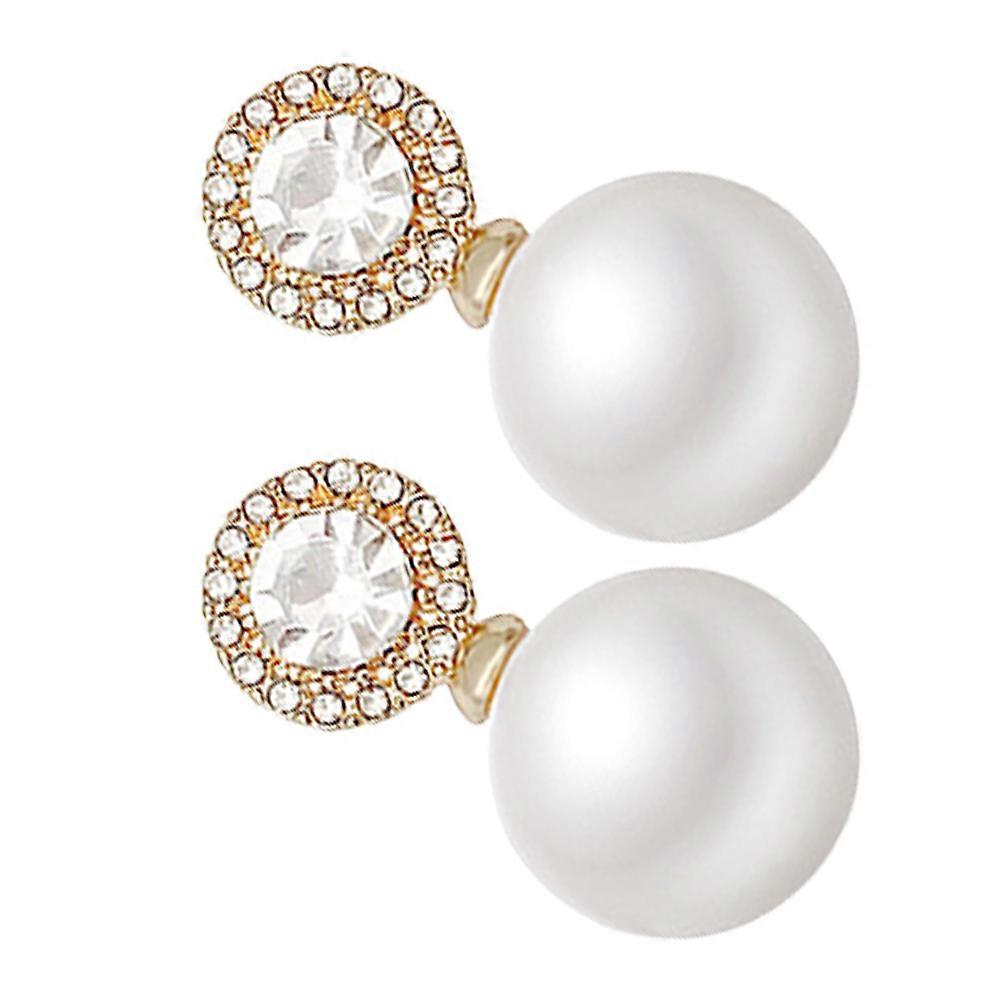 Faux Pearl Earrings for Women – Lightweight, Elegant Design with Artificial Diamond Decor, Versatile Fashion Accessory for Any Occasion