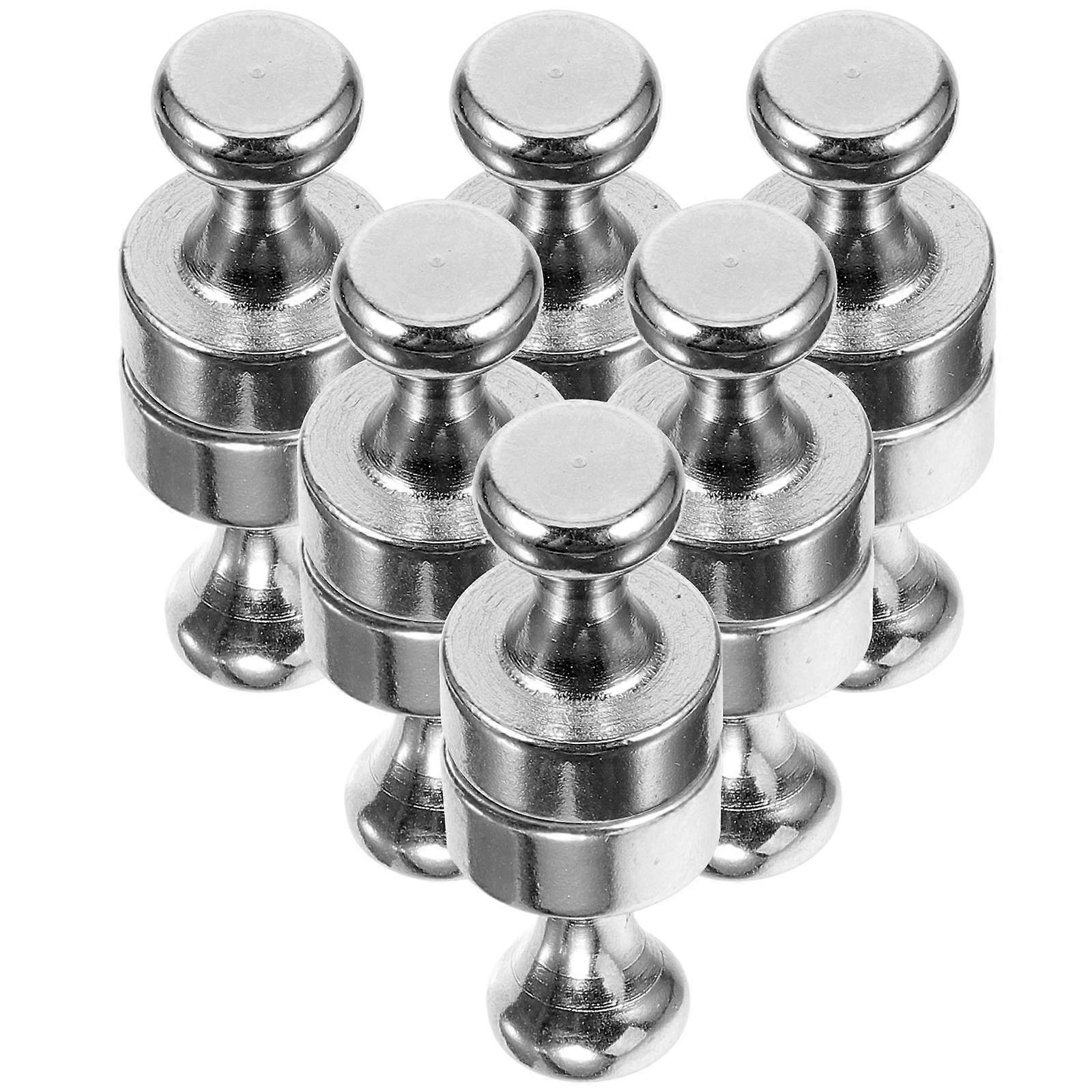 Notice Board Magnets 12Pcs Refrigerator Magnets Fridge Magnets Silver 1.6X1.2Cm Magnetic Pushpin Labeling Kitchen Accessories