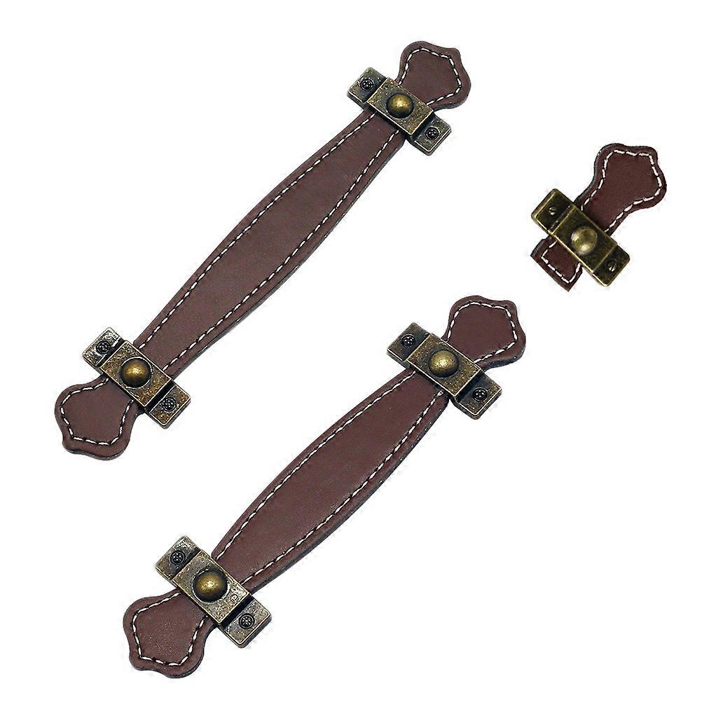 Alloy Wardrobe Door Handle Vintage Metal Handle Furniture Convenience Rectangular Shape 3Pcs